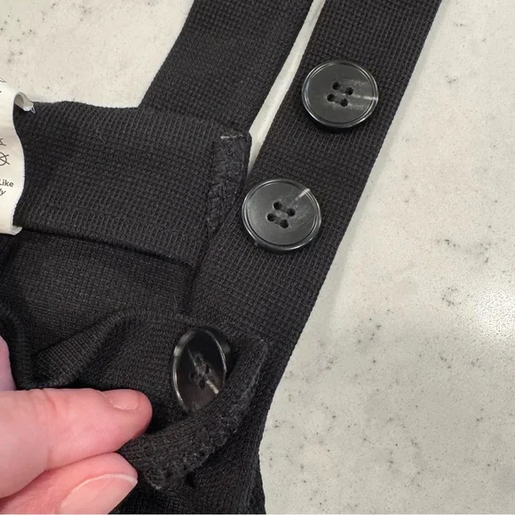 Halara Women's S Black Overalls Adjustable Strap Pockets Wide Leg Baggy Casual - Picture 9 of 13